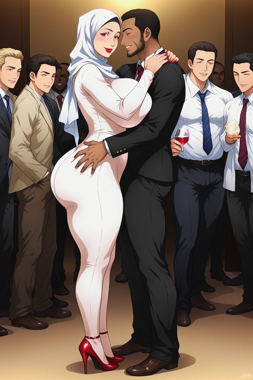 Big Ass, White Colour Leggings, 50+ Hentai AI Porn