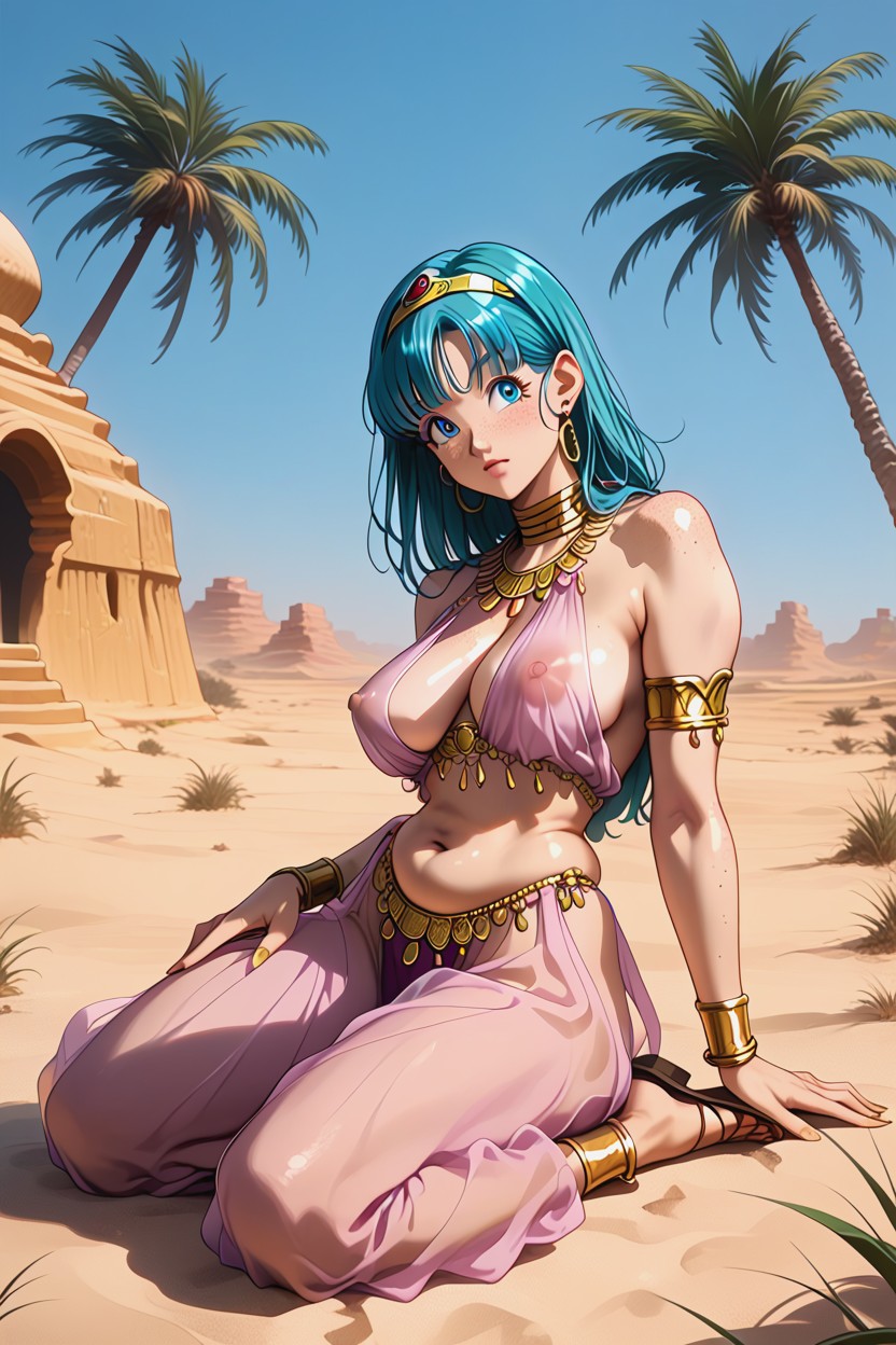 Extremely Puffy Nipples, 25+, Freckles Hentai AI Porn