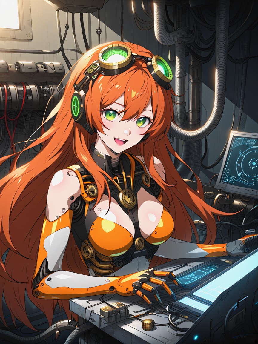 Very Excited Break Smile, Smooth, Robot Workshop Hentai AI Porn