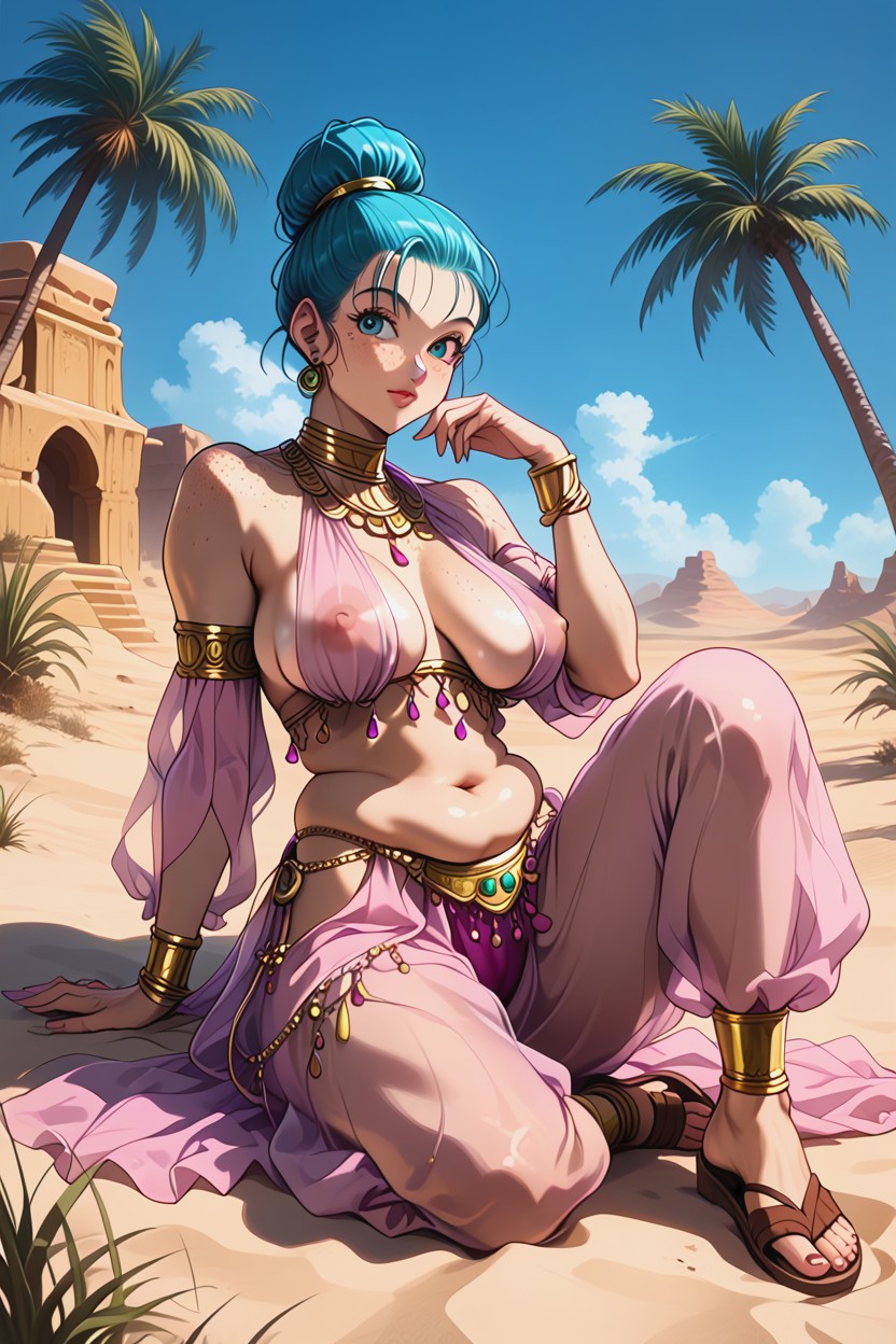 Highly Detailed, Bobcut, Arabian Oasis Hentai AI Porn