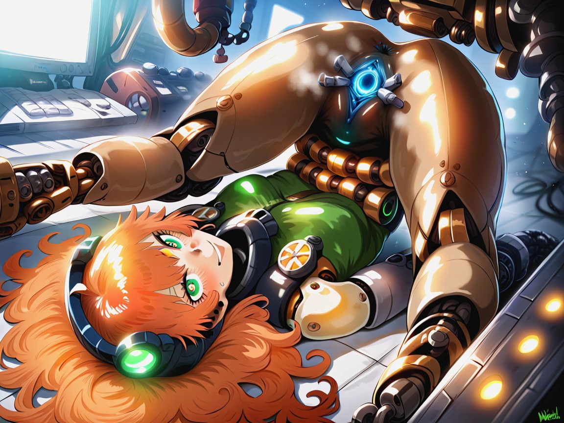 Accessories Clock, Broken Robot Joint Dollgirl, Piledriver Position Hentai AI Porn