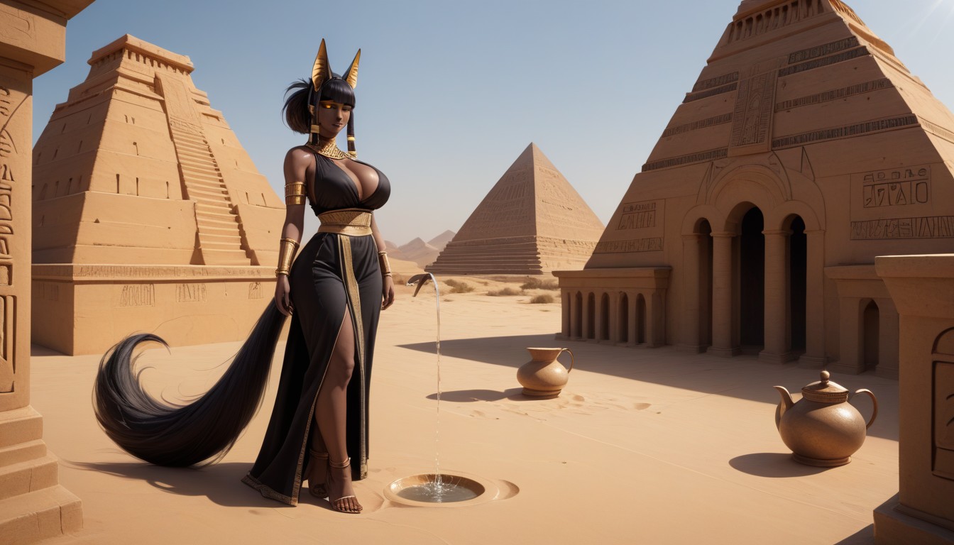 Skinny, Bangs, Cairo (pyramids) Hentai AI Porn