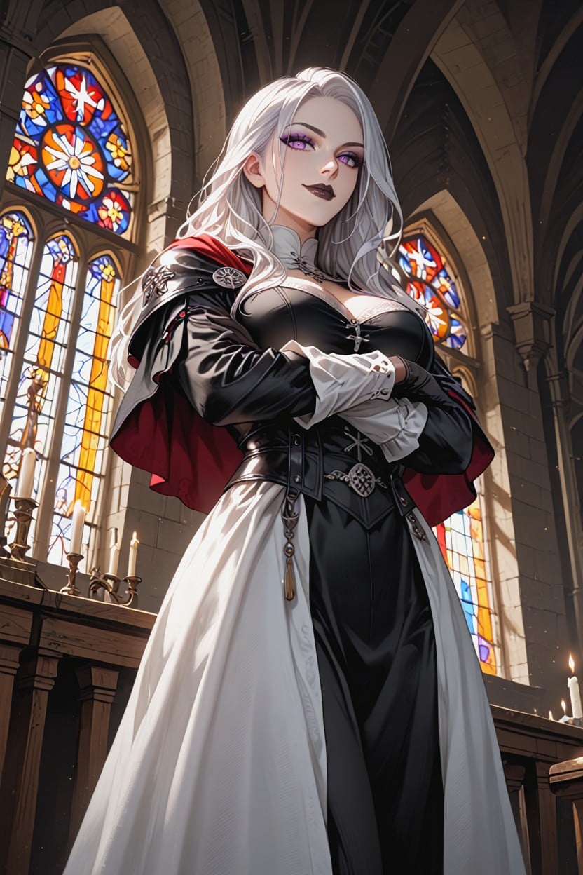Black Lace Gloves, Perfect Figure, One Person AI Porn