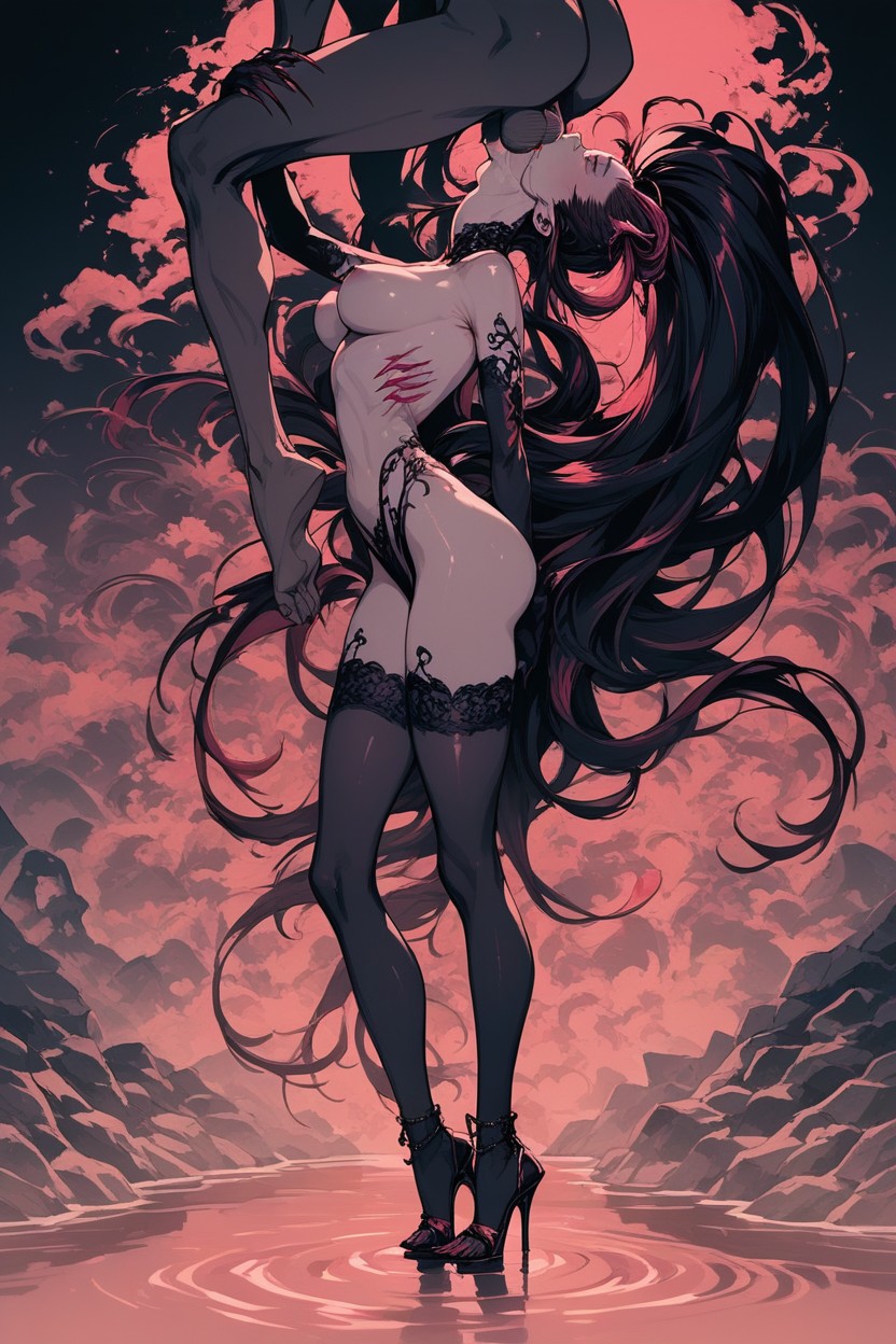 Deep Throat, Sharp Fangs, Drooling Hentai AI Porn