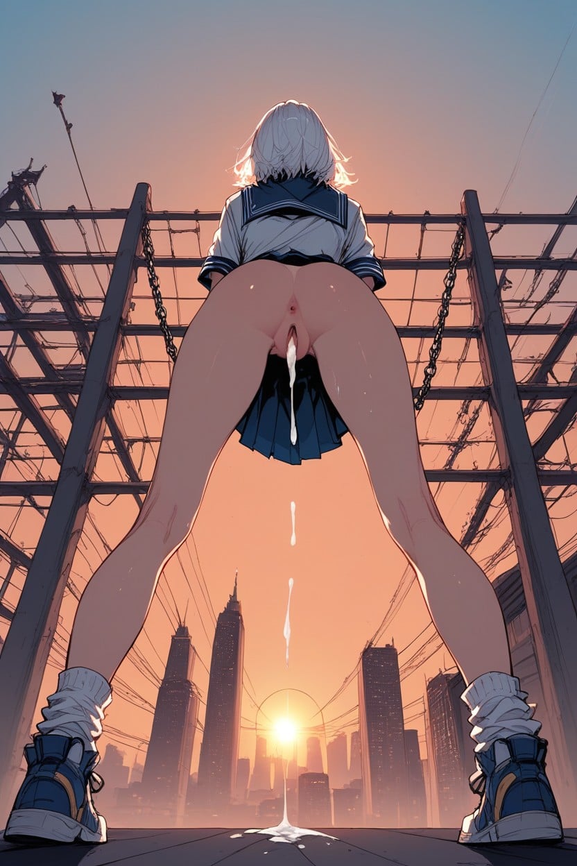 Creampie, Standing, Nipples Hentai AI Porn