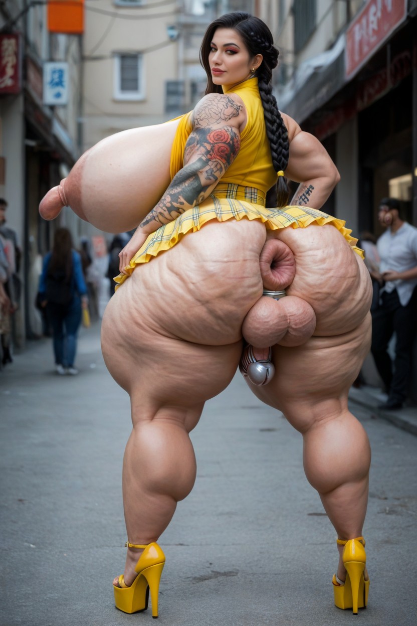 Thick Thighs, Exposed Nipples, Small Shemale AI Porn