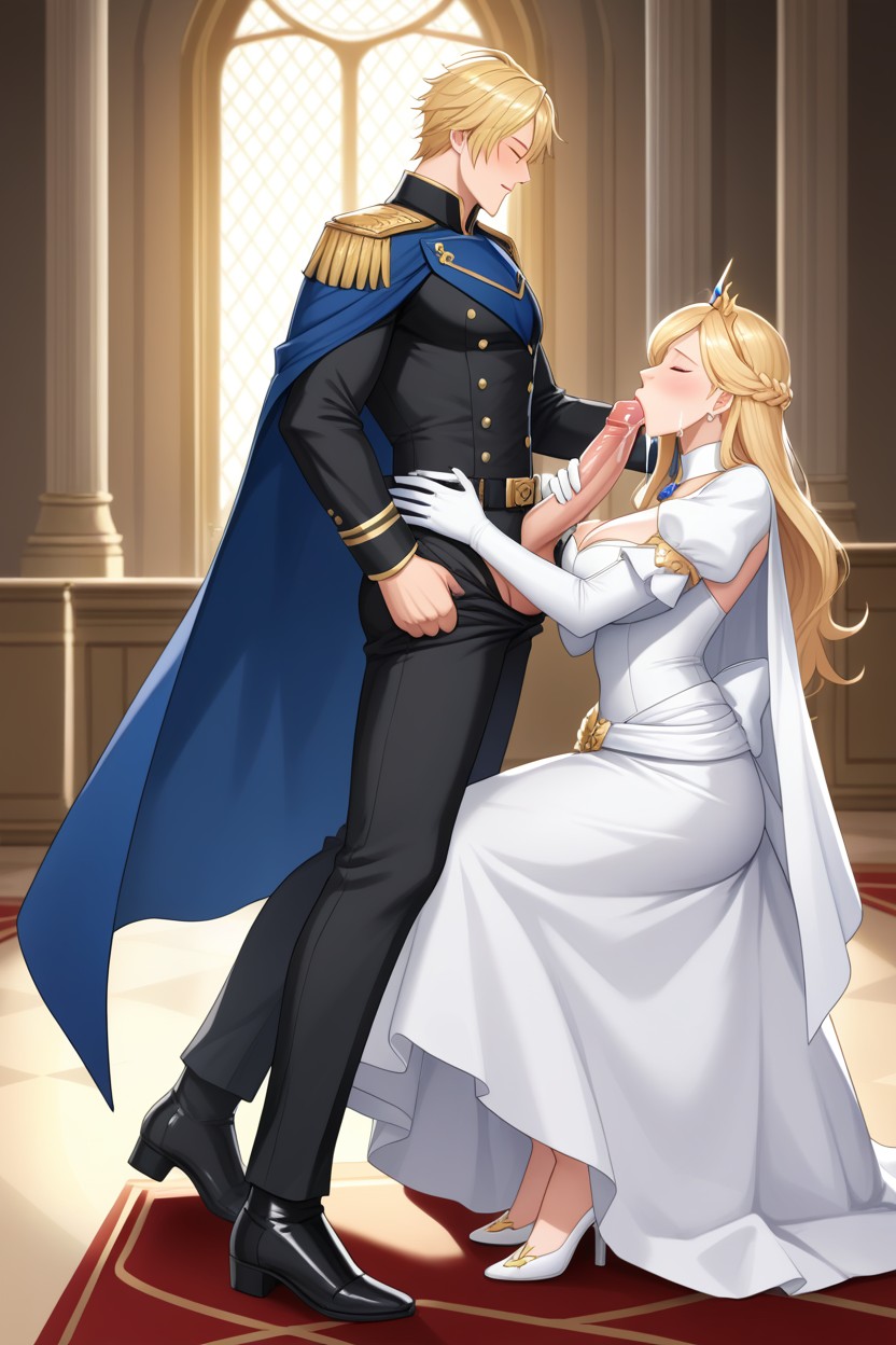 Prince, Light Skin, Closed Eyes AI Gay Porn