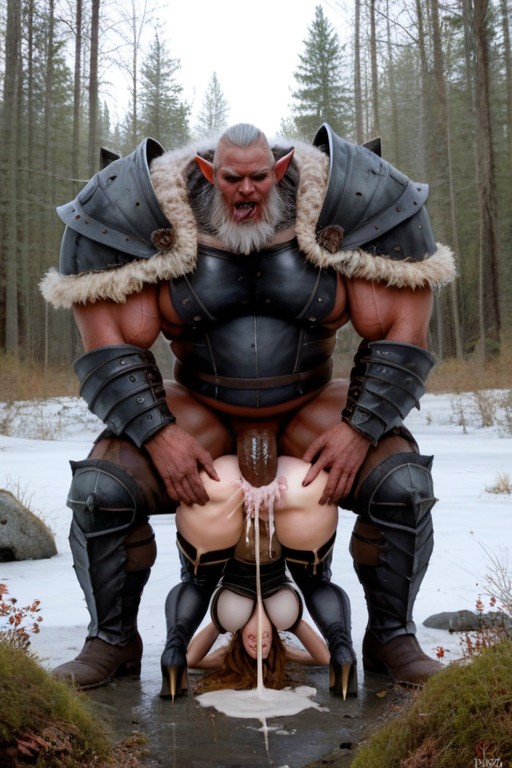 Double Penetration, Evil Summoning Circle, Hyper Gigantic Troll Monster Armored AI Porn