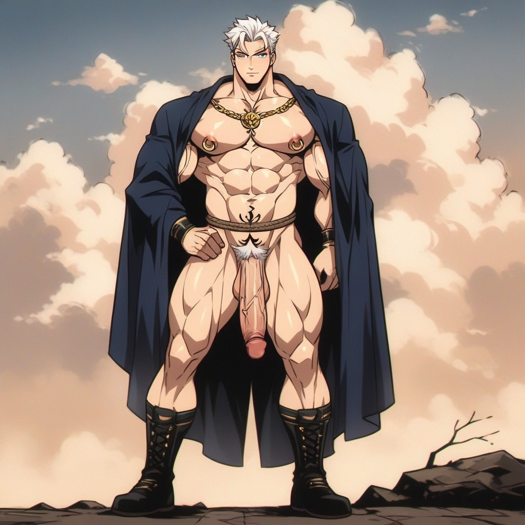 Pubic Hair, Cock Visible, Muscular AI Gay Porn