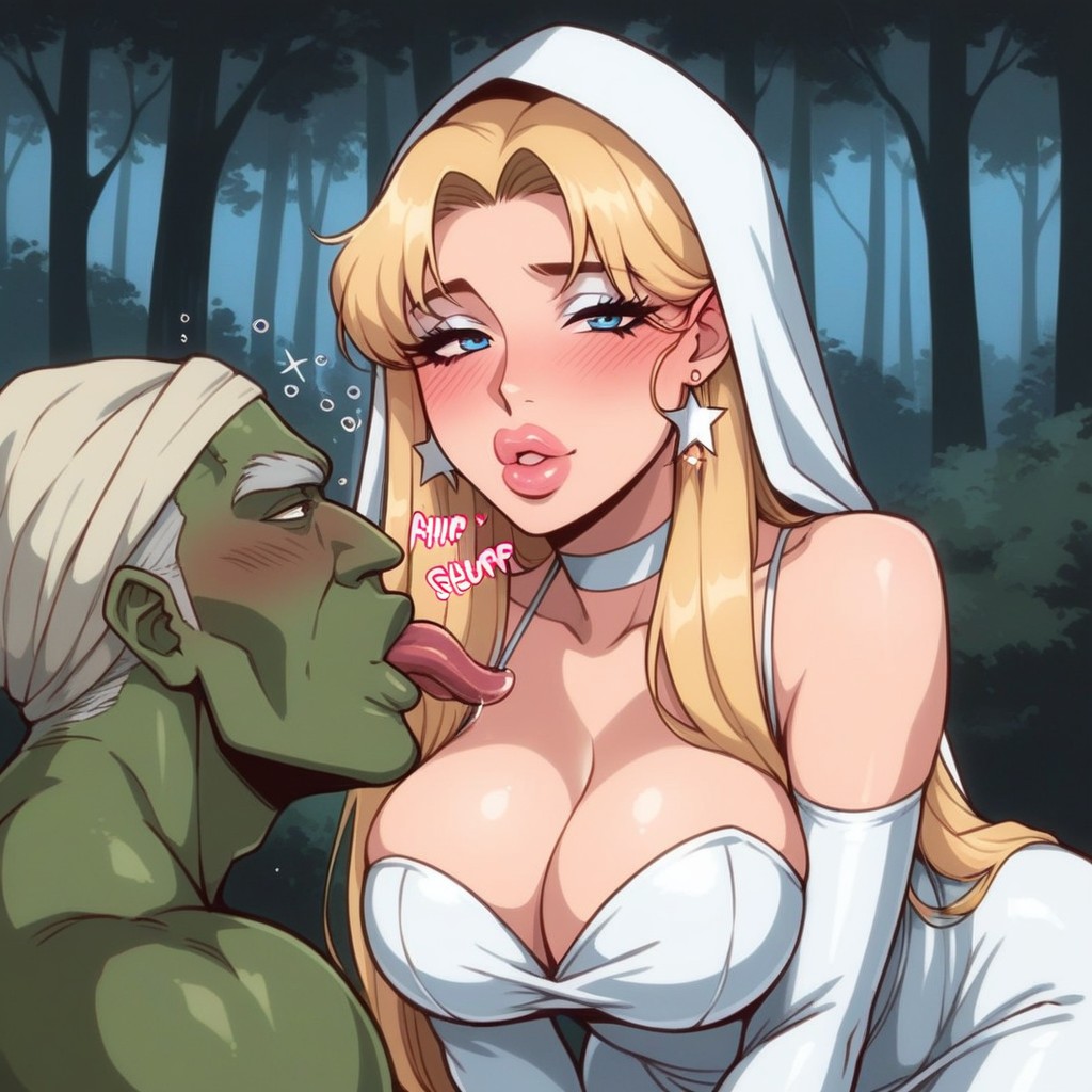 Super Horny, Bimbo, White Choker AI Porn