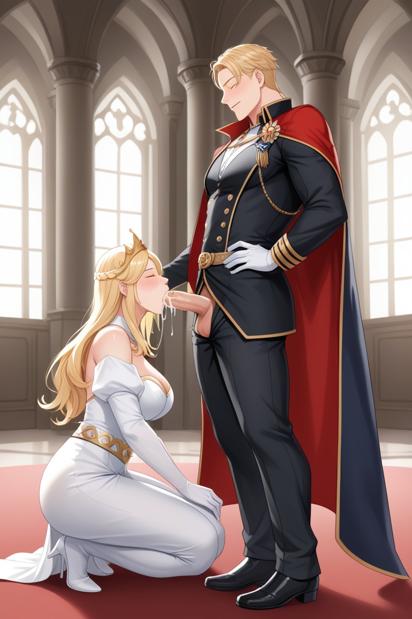 Perfect Handsome Face, Blonde Hair, Tall Height AI Gay Porn