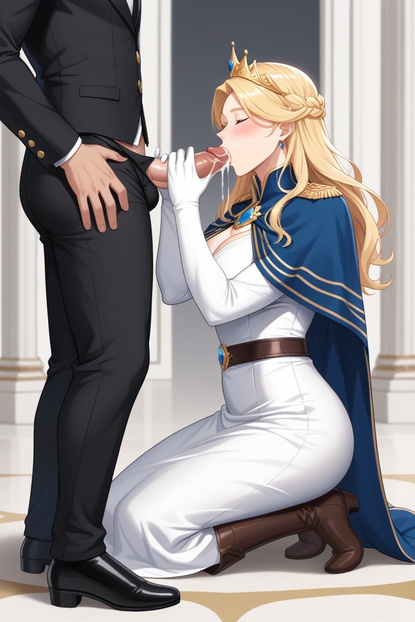 Man Getting A Blowjob, Light Skin, Royal Cape AI同性戀黃片
