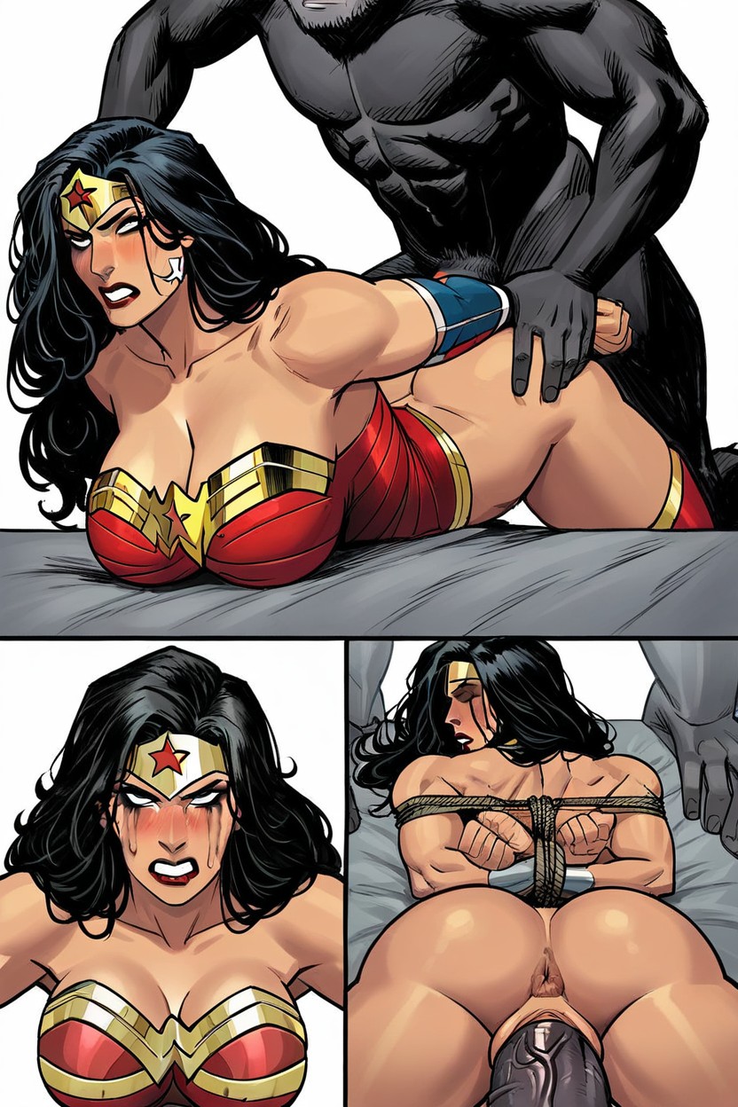 Messy Hair, Wonder Woman, Gorilla Fucking Wiman From Behind AI Porn