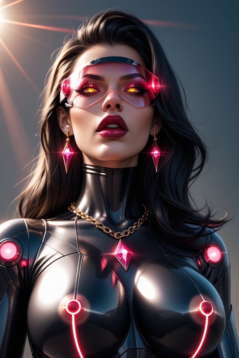 Laser Nipple, Sharp Long Fingernails, Robot Balls Shemale AI Porn