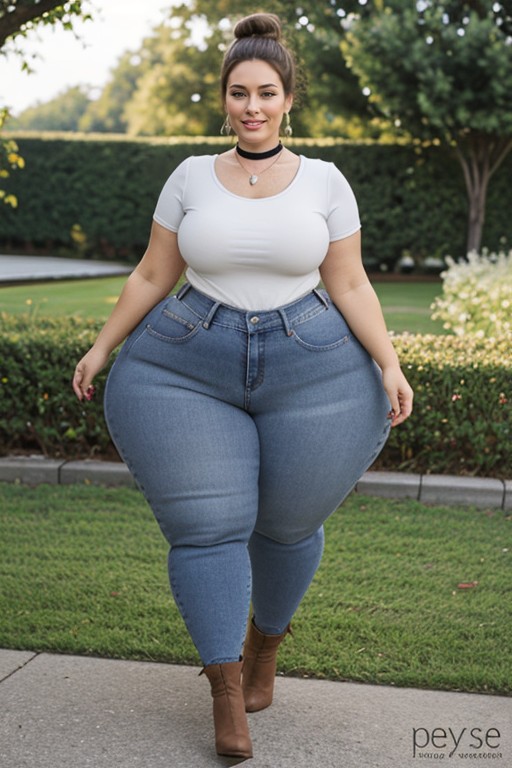 Hyper Ass, Wide Pixar Step Step Step Step Step Mom Hips, Long Length Hair AI Porn
