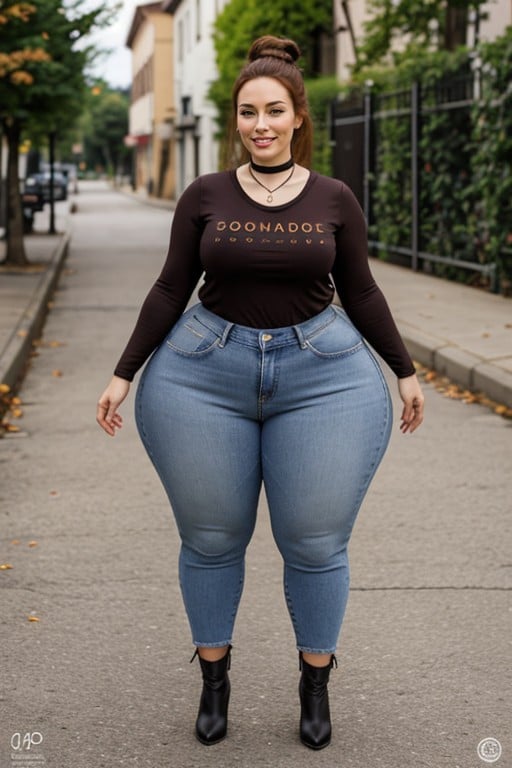 Brown Eyes, Wide Pixar Step Step Step Step Step Step Mom Hips, Choker AI Porn