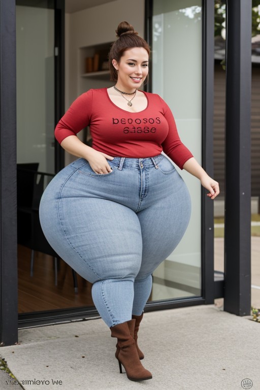 Hips Wider Than Shoulders, Wide Butch Hartman Drawn Hips, Hyper Bottom Heavy AI Porn
