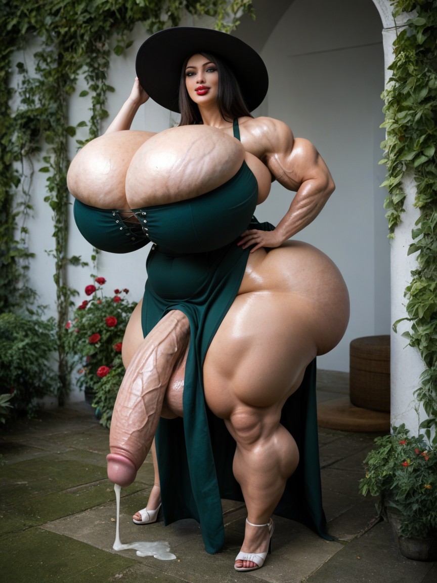 Cosplay, Gigantic, Looking Up At Viewer Shemale AI Porn