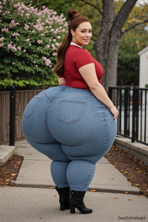 Hyper Ass, Long Length, Disproportionately Hyper Wide Hips AI Porn