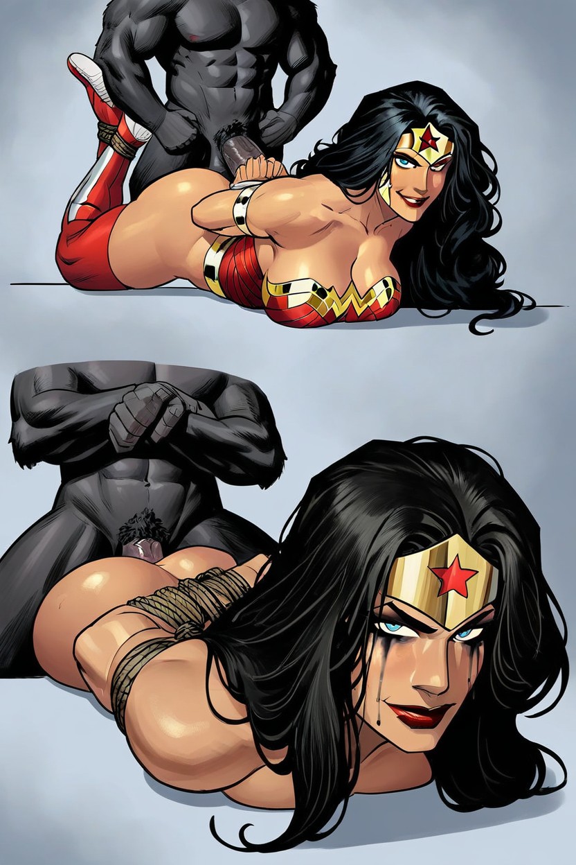 Wonder Woman, Pussy Stretched, Messy Hair AI Porn