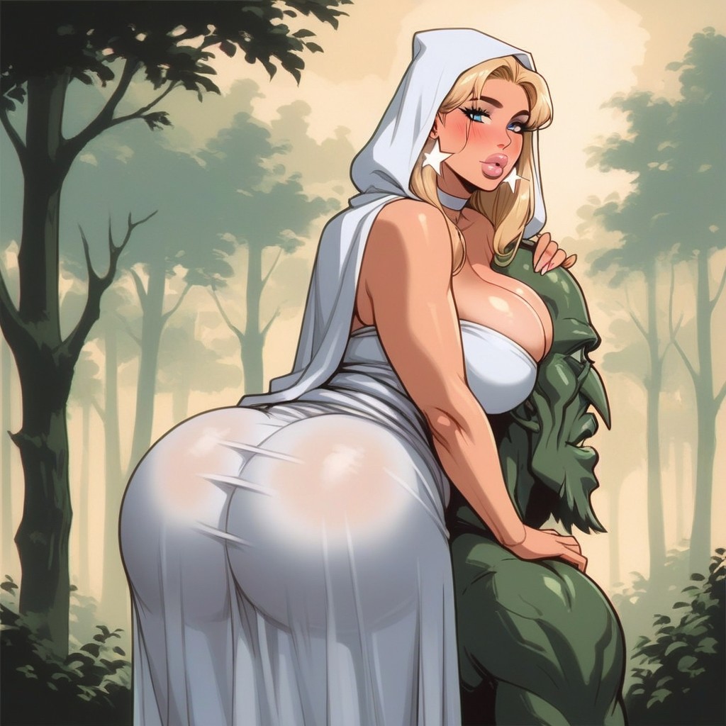 Bimbo, Love Hearts, Cleavage AI Porn