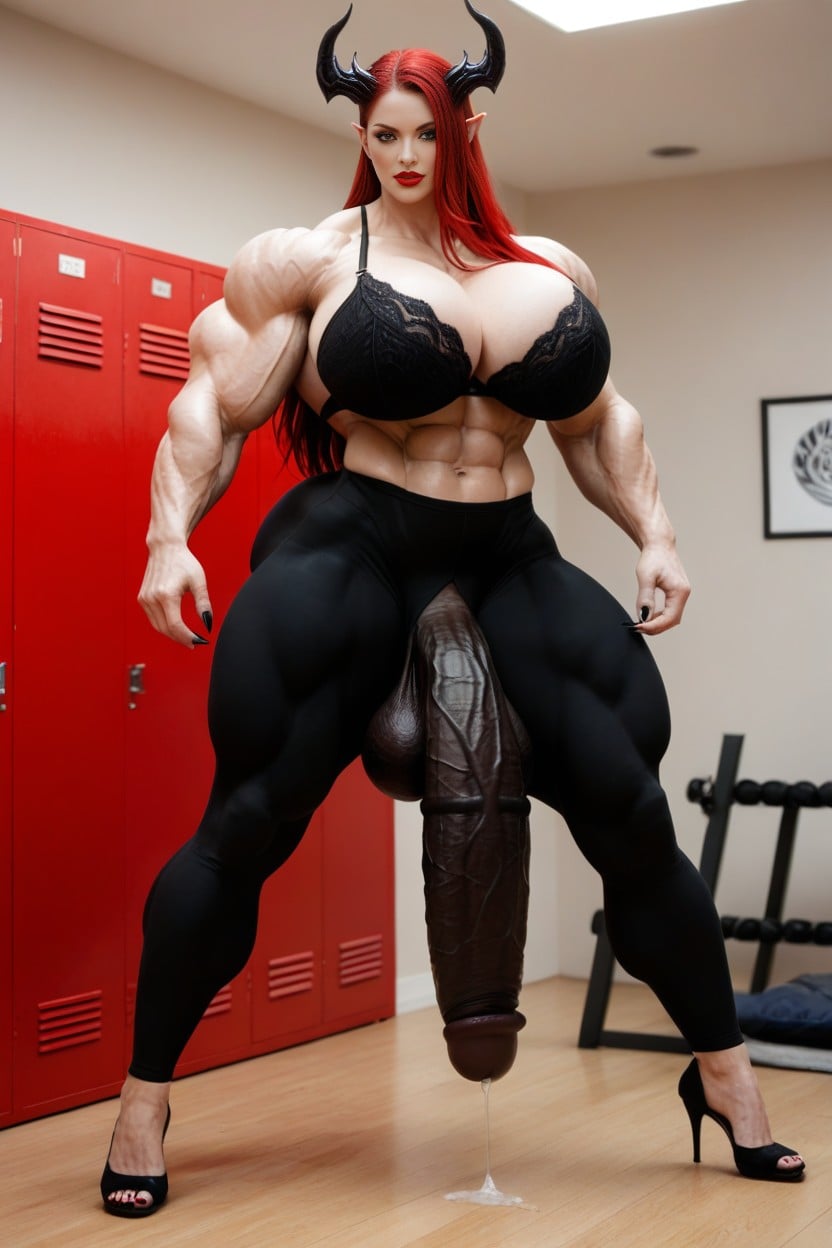 Elf Ears, Big Claws, Stiletto Heels Shemale AI Porn