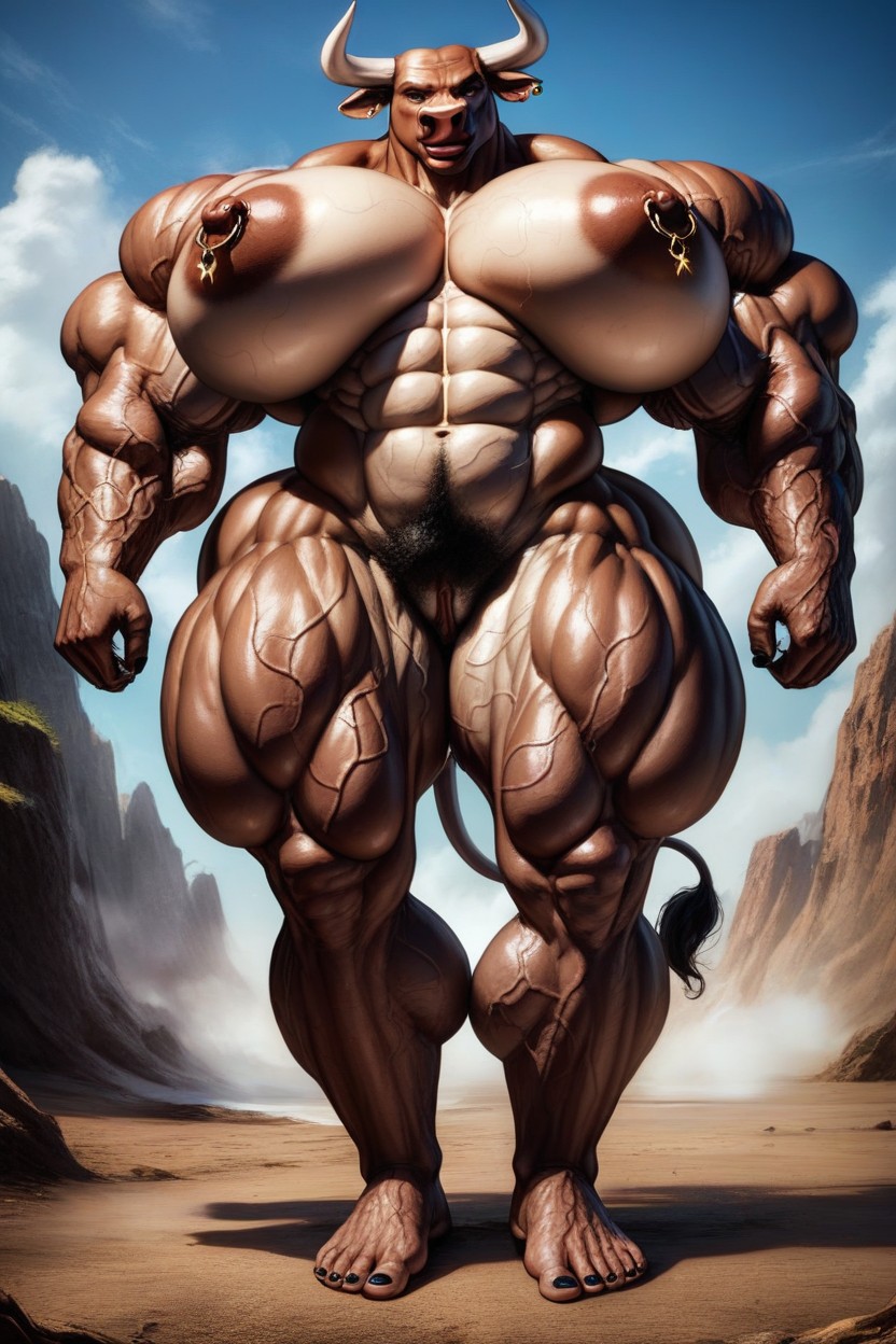 Extreme Muscles, Open Pussy, Extreme Veins Furry AI Porn