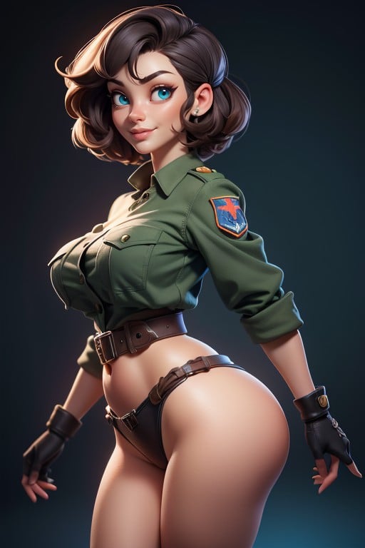 Very Short Hair, 25+, Sexy And Confident Smile Hentai AI Porn