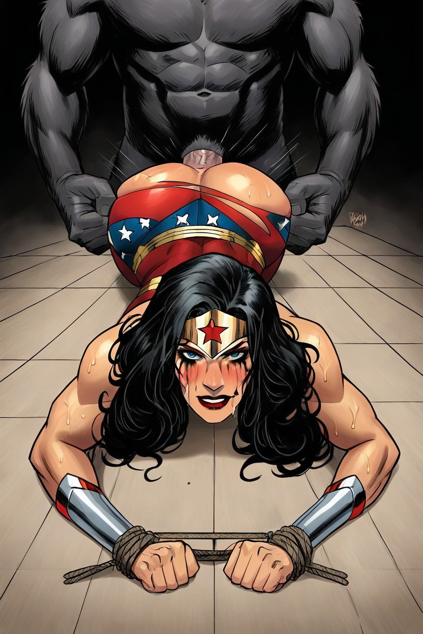 Sweaty, Pov From Front, Wonder Woman AI Porn