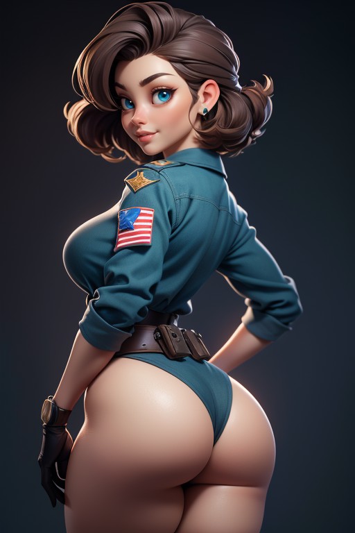 Rear View, Pixie Cut, Naked Hentai AI Porn