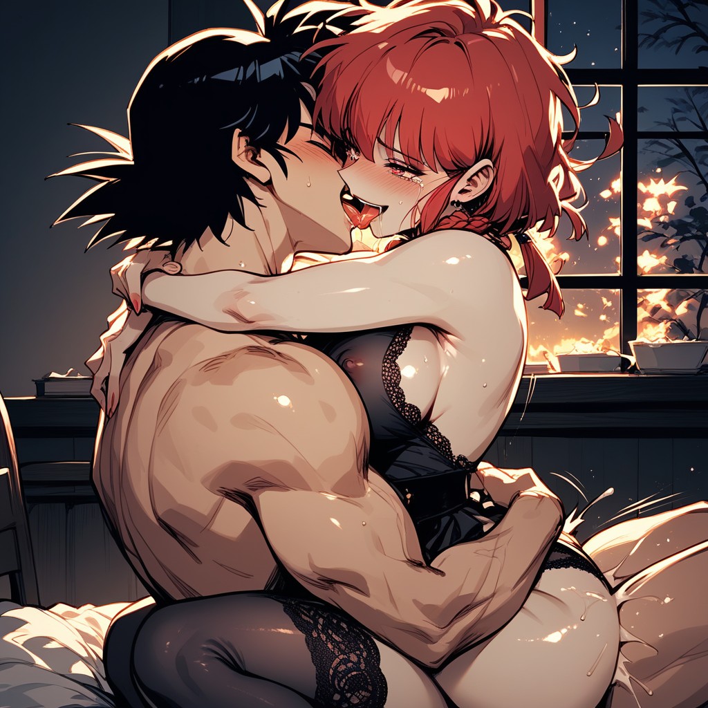Drool A Lot, Both The Man And The Woman Are In Focus, Giving Up Hentai AI Porn