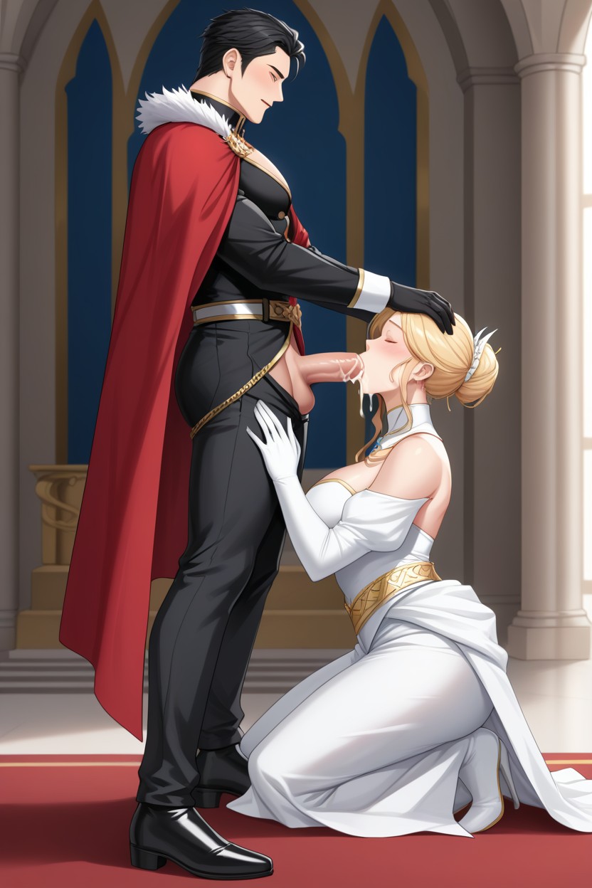 Wide Shoulders, Tall Height, Palace Interior Background AI Gay Porn