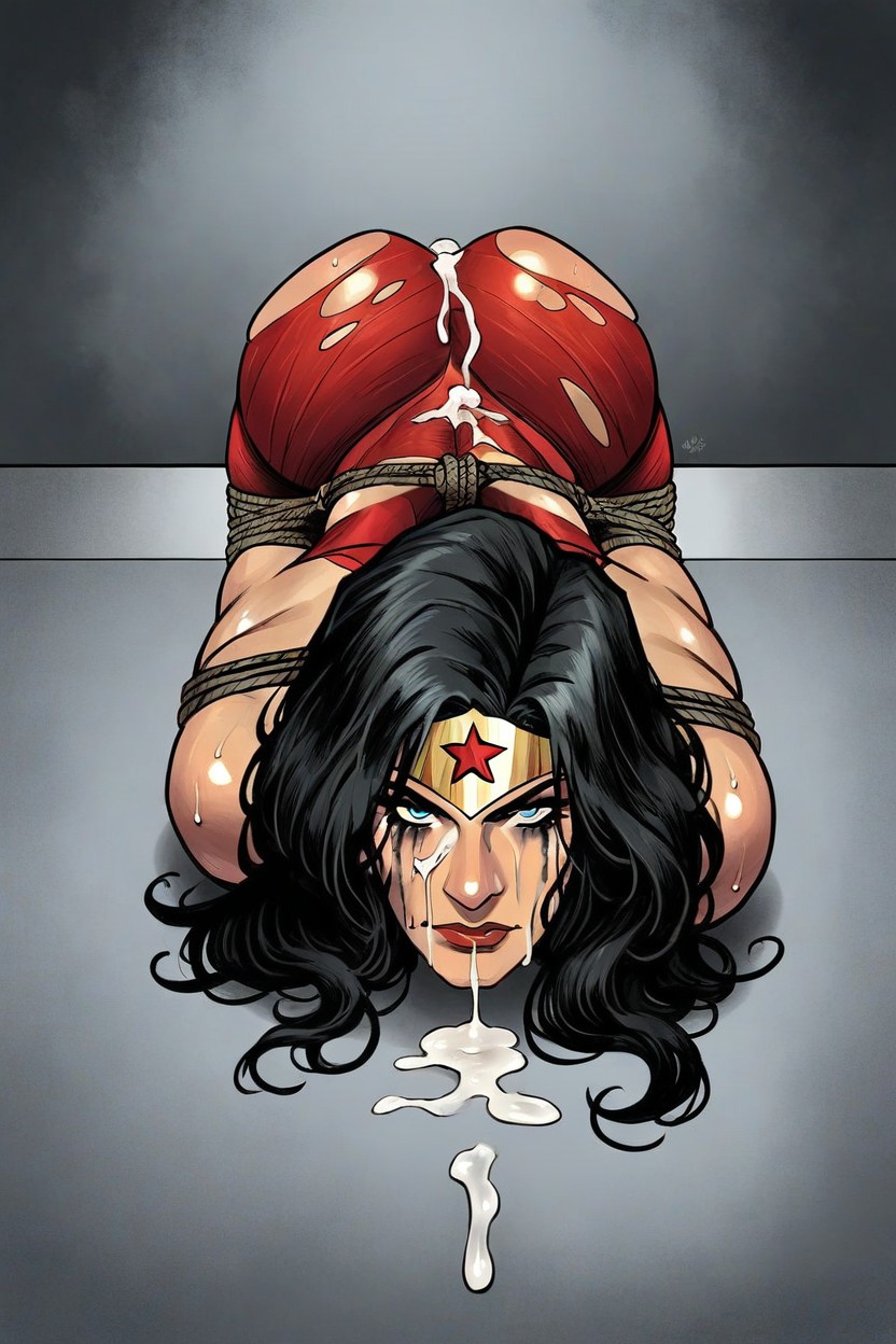 Messy Makeup, Wet Clothes, Wonder Woman AI Porn