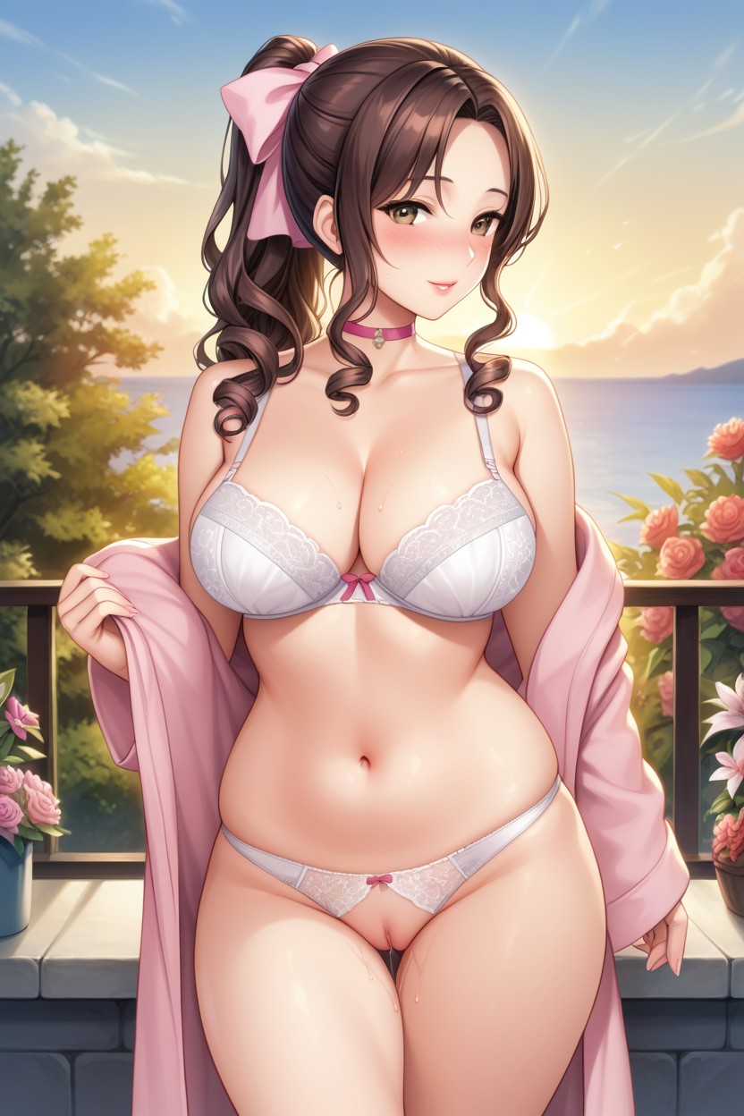 Big Perfect Breast, Outdoors, Exposed Thighs Hentai AI Porn
