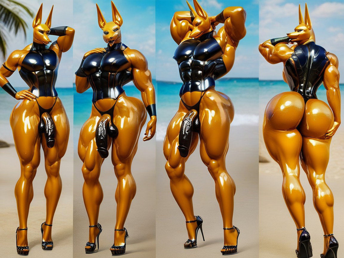 Large Ass, Glistening, Wasp Waist Furry AI Porn