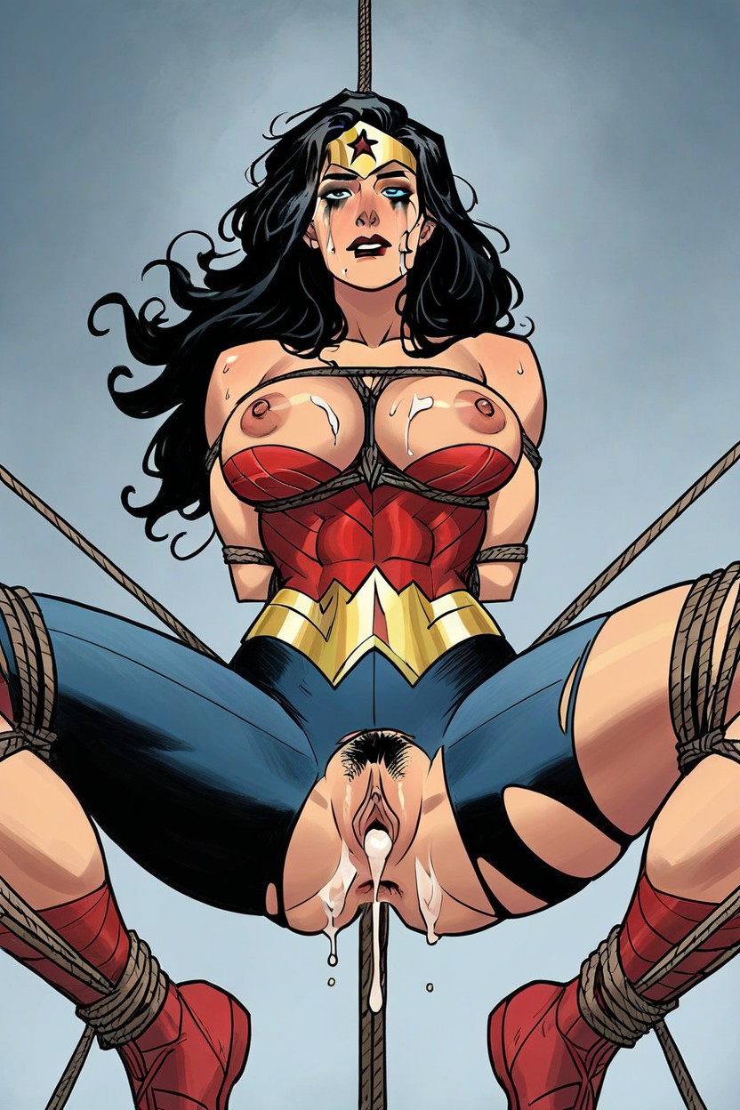 Wonder Woman, Torn Clothes, Fit AI Porn