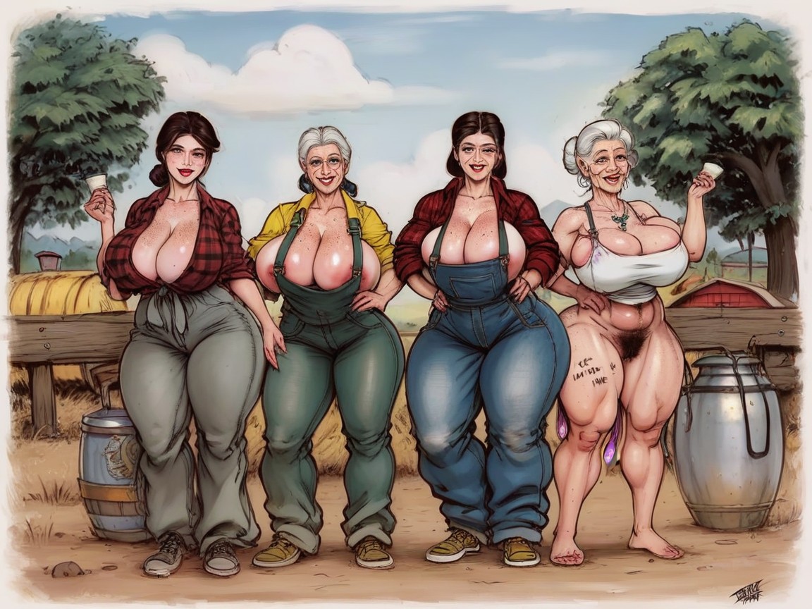 Saggy Tits, Unfed Body, Unnaturally Lean Waist AI Porn