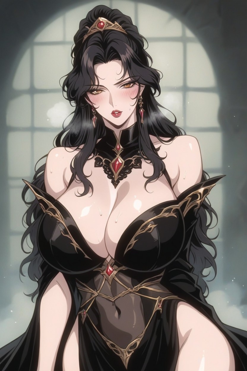 Dark Fantasy Style, 18+, Moist Lips Slightly Parted AI Porn