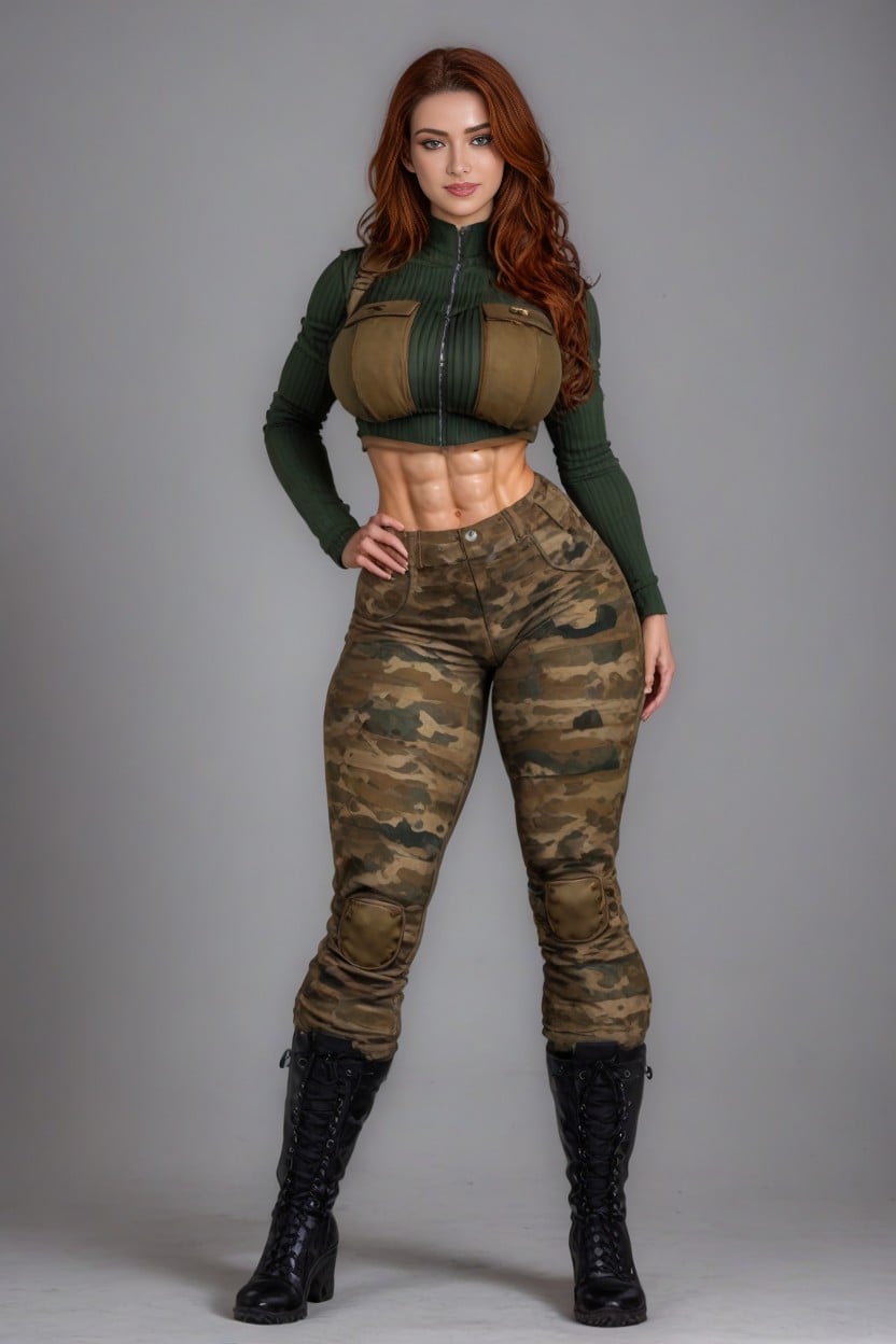 Us Woodland Camouflage, Wasp Waist, Very Tight Camouflage Military Pants AI Porn