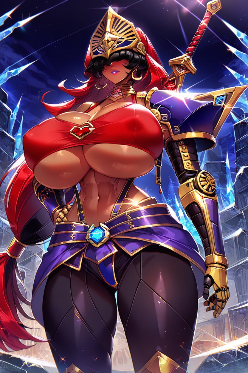 "the Fire Keeper From Dark Souls ", Dark Blue Cyborg Thighs, Big Ass Hentai AI Porn