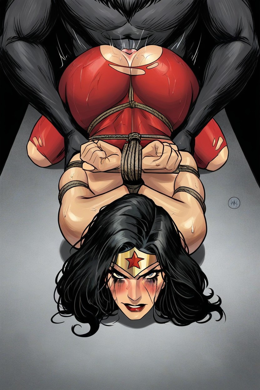Cock Stretching Pussy, Sweaty, Wonder Woman AI Porn