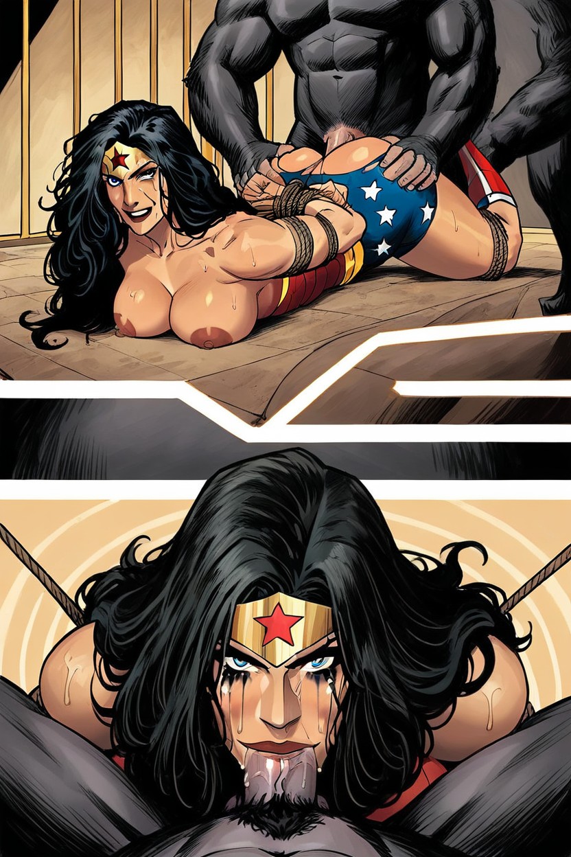 Torn Clothes, Wonder Woman, Fat Cock In Pussy AI Porn
