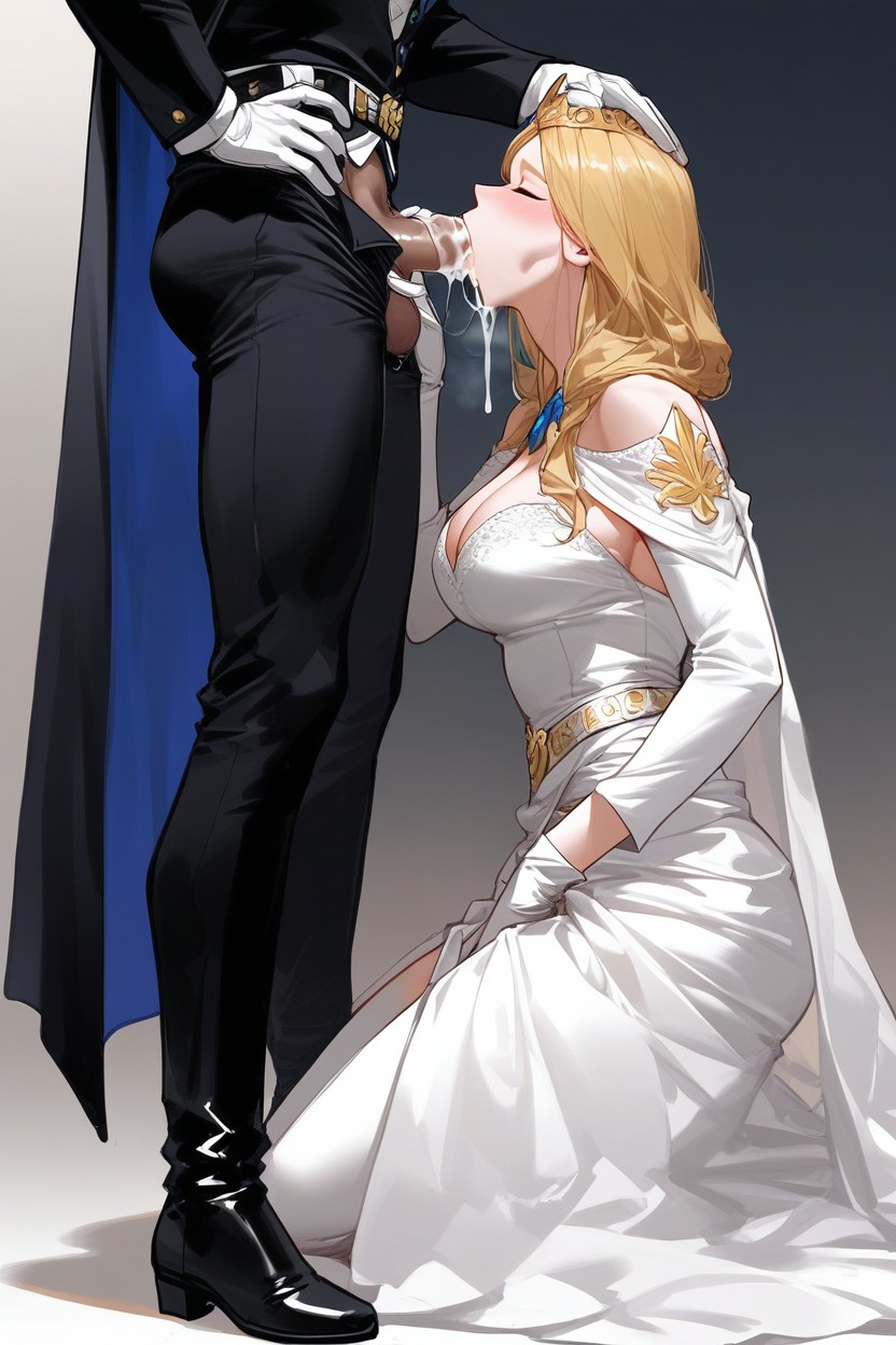 Full Body View, Palace Interior Background, One Woman AI Gay Porn
