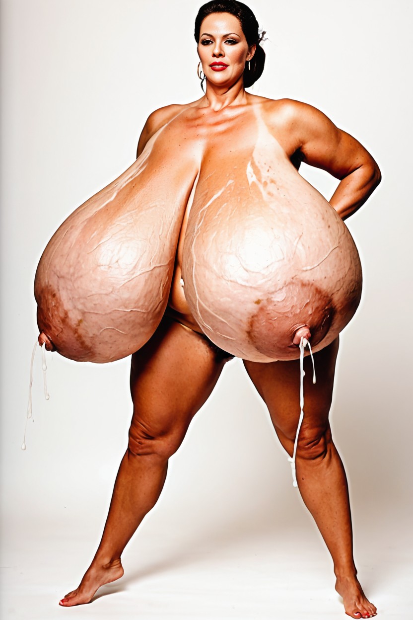 Veins On Breasts, Ultra High Details, Breasts Bigger Than Torso AI Porn