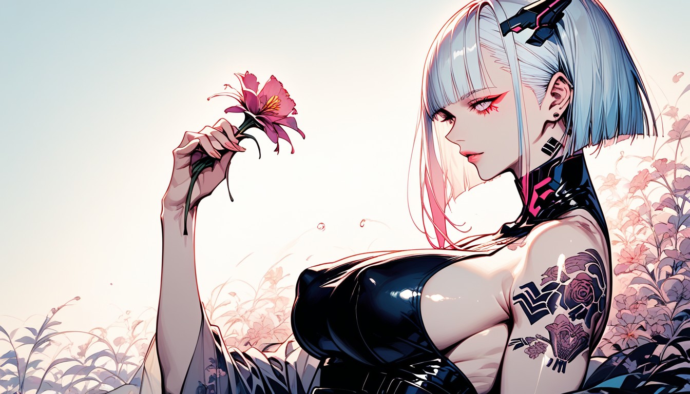 Short Length, Laying, Lucy From Cyberpunk Hentai AI Porn