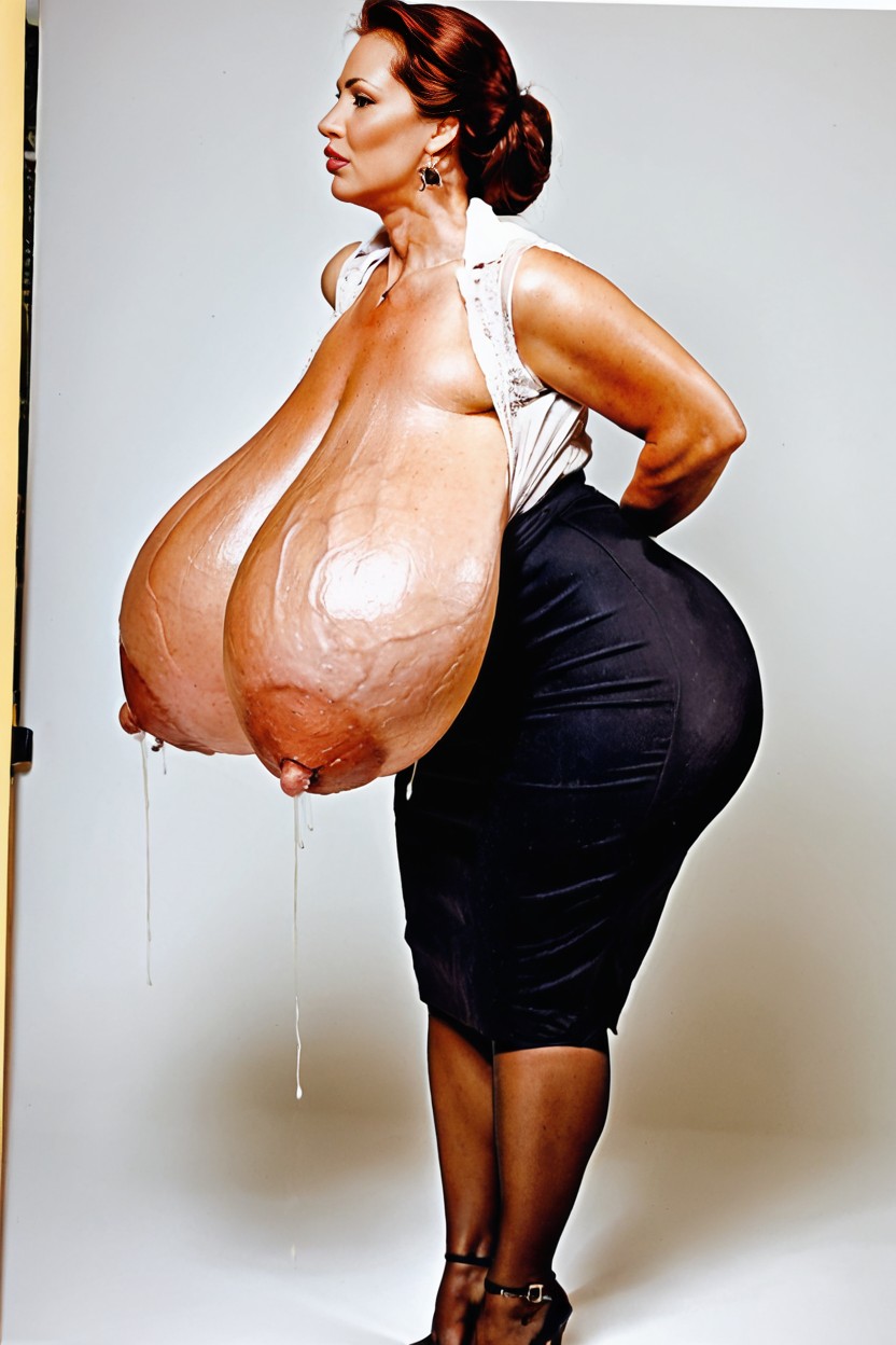 Gigantic Breasts, Giant Breasts, Breasts Bigger Than Torso Porno IA