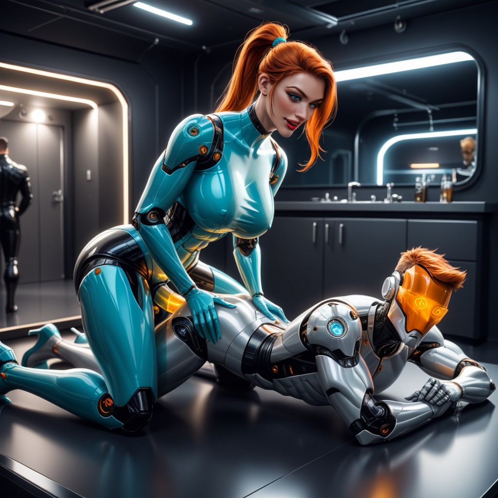 Futa Nailing Male, Futa Fucks Male, Glowing Eyes Shemale AI Porn