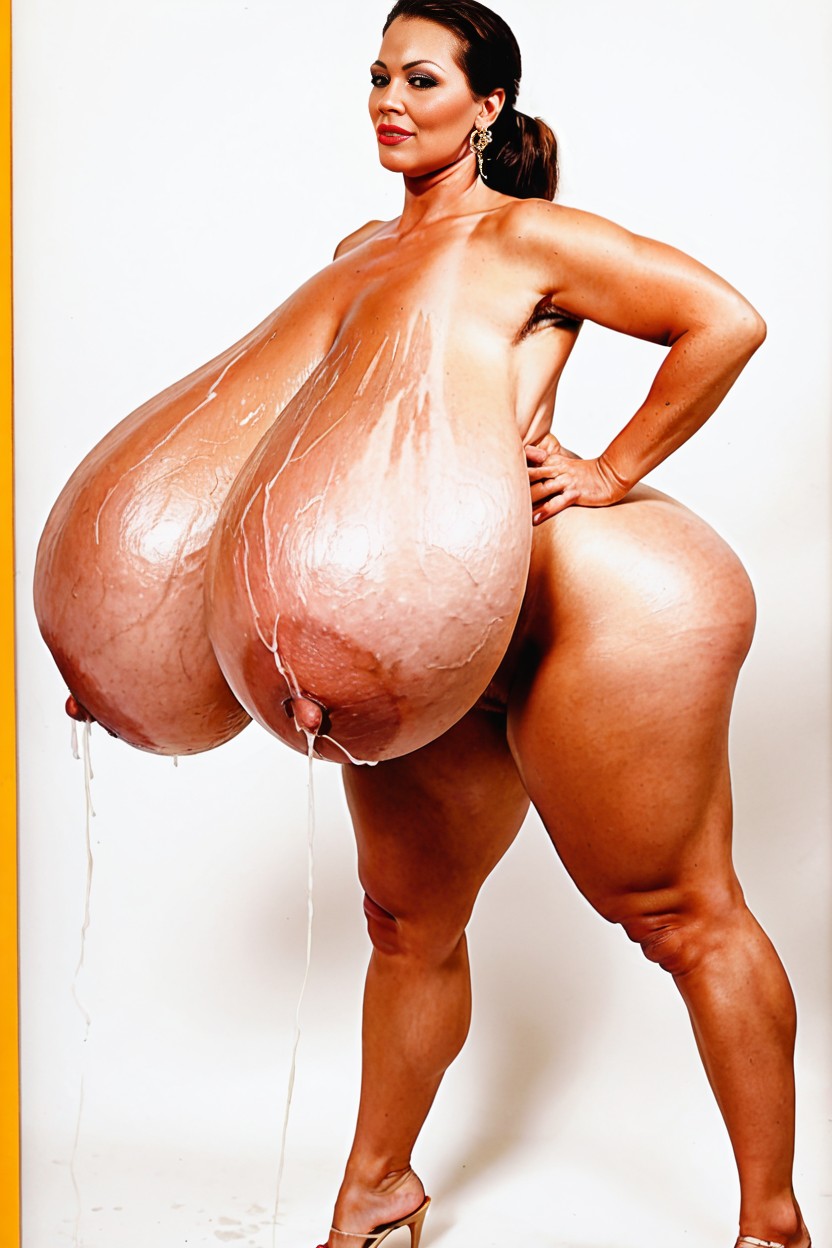 Giant Insane Massive Gigantic Breasts, Massive Saggy Veiny Breasts, Correct Anatomy AI Porn