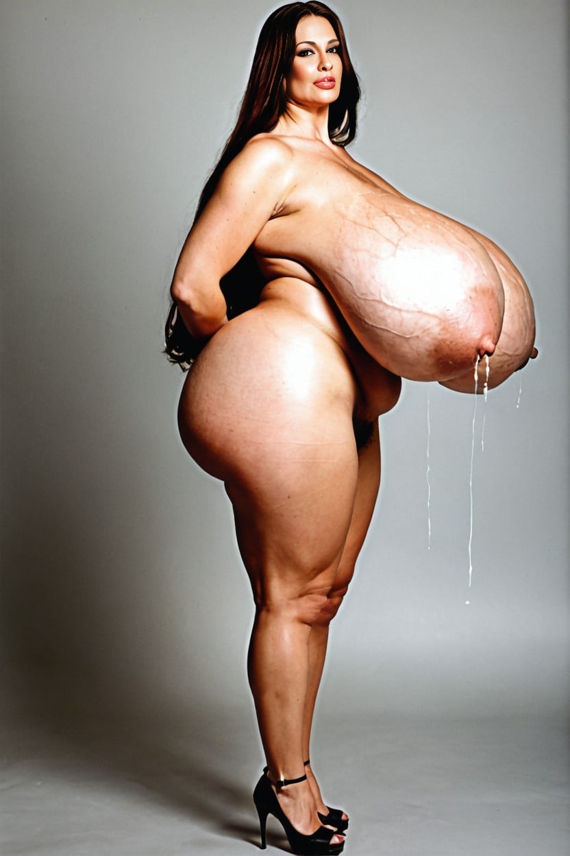 Giant Massive Gigantic Breasts, Breast Expansion, Huge Nipples AI Porn