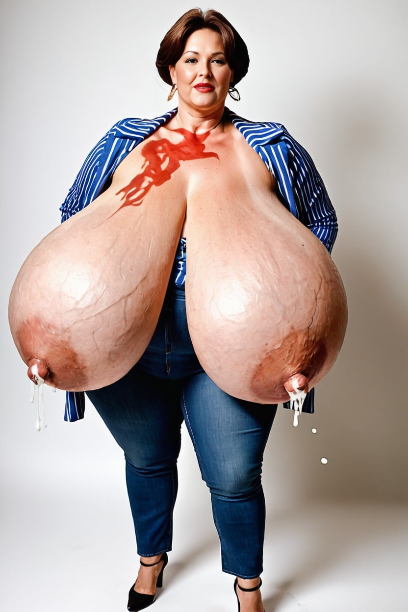 Huge Nipples, Gigantic Breasts, Hyper Breasts AI Porn